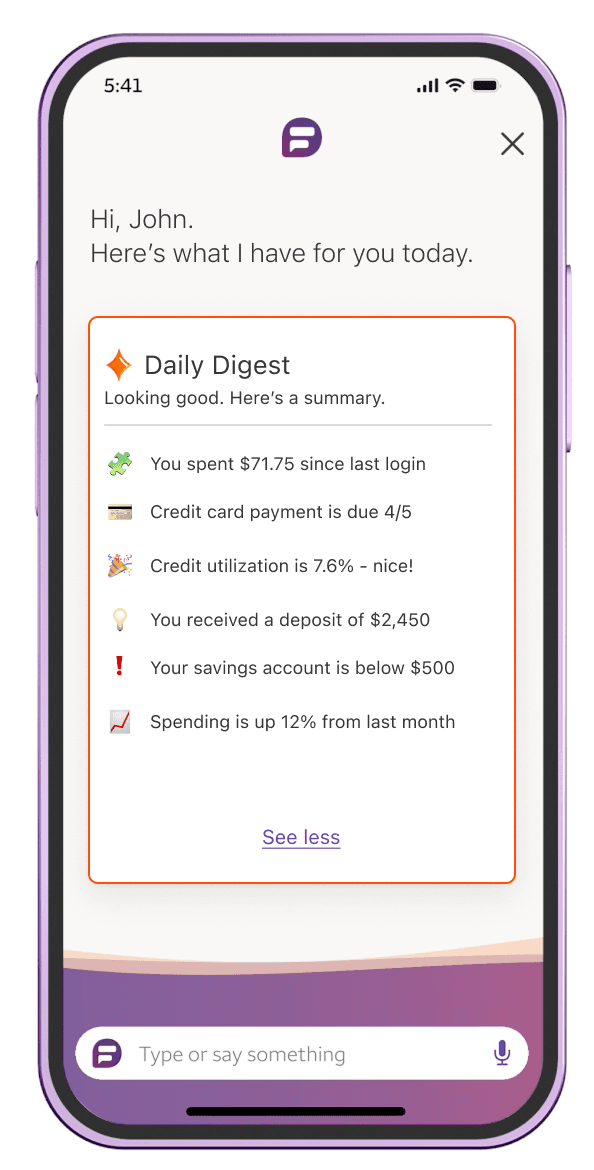Expanded Daily Digest showing additional financial insights