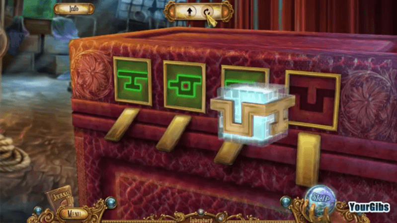 Finished trunk puzzle in the released game