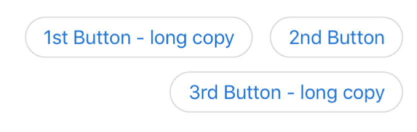 Redesigned Erica quick-response buttons